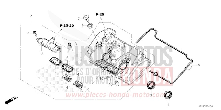 ZYLINDERKOPFDECKEL von Hornet 750 GRAPHITE BLACK (NHB01) von 2026